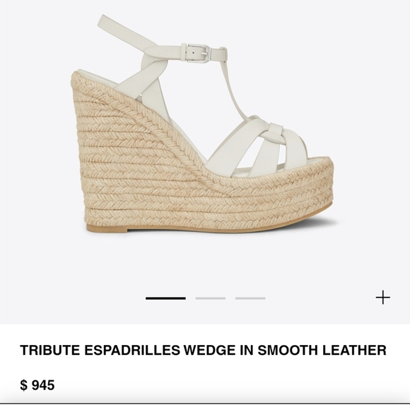 Saint Laurent Shoes - YSL White Espadrilles